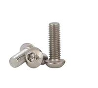 Grade 10.9 Nickel Plated M1.6 M2 M2.5 M3 M4 M5 M6 M8 M10 M12 Hex Socket Round Button Head Screws Mushroom Head Bolt Screw(8mm,M2.5-50pcs)