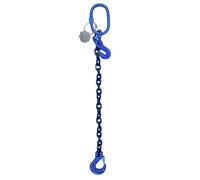 Grade 100 1-Leg Chain Sling 8MM With Clevis Sling Hook Lifting WLL 2.5 T + Shorteners Sling Hook Grade 10 Spec (3 Metre EWL)