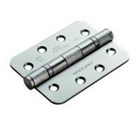 Grade 13 Ball Bearing P Hinge Heavy Duty Fire Rated Door Hinge for High Load Timber and Composite Doors in Commercial and Residential Buildings (Satin Stainless Steel, Radius)