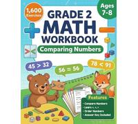 Grade 2 Math Workbook - Comparing Numbers: 1600 Exercises to Learn Greater Than, Less Than & Equal To | Compare 2 & 3 Digit Numbers, Order Numbers from Least to Greatest & Greatest to Least | Ages 7-8