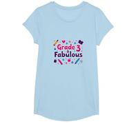 Grade 3 & Fabulous: Fun School Theme for Third Graders T-Shirt, Girls, Baby Blue, XS