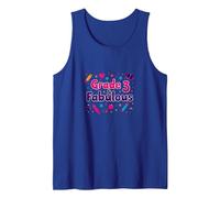 Grade 3 & Fabulous: Fun School Theme for Third Graders Tank Top, Men, Royal Blue, S