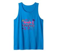 Grade 3 & Fabulous: Fun School Theme for Third Graders Tank Top, Men, Sapphire, S