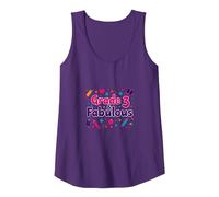 Grade 3 & Fabulous: Fun School Theme for Third Graders Tank Top, Women, Purple, M