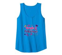Grade 3 & Fabulous: Fun School Theme for Third Graders Tank Top, Women, Sapphire, M