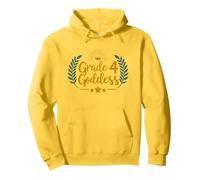 Grade 4 Goddess: Regal Crown Elementary Achievement Pullover Hoodie, Adult Unisex, Lemon, XL