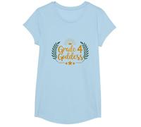 Grade 4 Goddess: Regal Crown Elementary Achievement T-Shirt, Girls, Baby Blue, Large