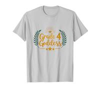 Grade 4 Goddess: Regal Crown Elementary Achievement T-Shirt, Men, Silver, S