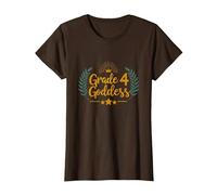 Grade 4 Goddess: Regal Crown Elementary Achievement T-Shirt, Women, Brown, S