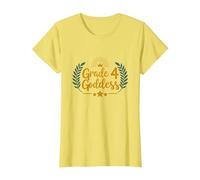 Grade 4 Goddess: Regal Crown Elementary Achievement T-Shirt, Women, Lemon, 3XL