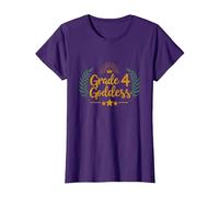Grade 4 Goddess: Regal Crown Elementary Achievement T-Shirt, Women, Purple, 3XL