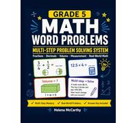 Grade 5 Math Word Problems Workbook: Multi-Step Problem Solving with Fractions, Decimals, Volume, Measurement, Data & Real-World Practice + Answer Key (Grade 5 SmartSteps Math Series)