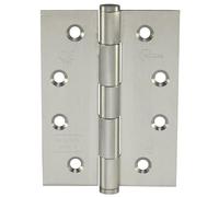 Grade 7 Stainless Steel Plain Bearing Hinge Pair, 102x76x2mm, for Interior Doors, Corrosion Resistant, 2 Pieces (Satin Stainless Steel, with Pre-Pack)