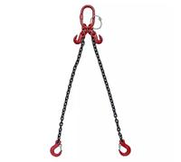 Grade 8 2-Leg Chain Sling 7MM With Sling Hook Lifting WLL 2.12T + Shorteners (1 Metre EWL)