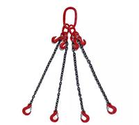 Grade 8 4-Leg Chain Sling 7MM With Sling Hook Lifting WLL 3.15T + Shorteners (2 Metre EWL)