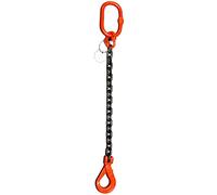 Grade 80 8 tonne Lifting Chain Sling 1 Leg 16mm, Safety Hook 1mtr - 6mtr Available (1mtr)