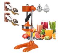 Grade Manual Hand Press, Manual Juicer Hand Press, Hand Press Citrus Juicer Extractor With Filter Plate For Various Commercial And Family(Orange)