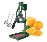 Grade Manual Hand Press, Manual Juicer Hand Press, Manual Orange Squeezer Extractor Food Processors With V-Shaped Removable Filter, Stainless Steel Lemon Press(Green)