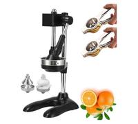 Grade Manual Hand Press, Manual Juicer Hand Press, Stainless Steel Manual Lemon Press, Food Processors For Commercial, Easy Juice Extraction(Black)