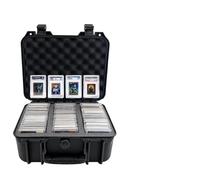 Graded Cards Case Compartments, Waterproof Card Storage Box with 9 Adjustable Dividers, IP67 Hard Case with Customizable Foam for Valuable Pokemon, Magic The Gathering, Loose / Sports Cards Collection
