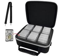 Graded Coin Storage Box Fits for 24-48 PCGS or NGC Graded Coin Slab,Coin Slab Holder with Handle, Individual Slots for Graded Coins, Graded Coin Case with Removable Thick Foam Slots(Case Only)