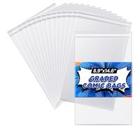 Graded Comic Book Bags - Comic Book Sleeves for CGC and CBCS Slabs, Acid-Free Archival Quality Resealable Comic Book Protector Pack of 50
