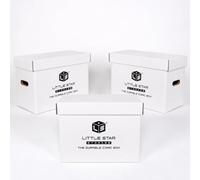 Graded Comic & Magazine Storage Short Box, Heavy-Duty Double-Wall, Reinforced & No-Flap Interior, Fits CGC, CBCS & Graded Slabs, The Durable Comic Box (Graded White Short Box, 3-Pack)