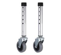 GRADENEVE 1 Pair Aluminum Alloy Swivel Replacement Walker Wheels for Seniors, Universal Fit Mobility Caster Foot Accessories for Elderly Walkers and Rollators