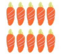 GRADENEVE 10 Pcs DIY Brooch Decor DIY Charm Wool Felt Carrot Shape Easy to Use Practical Craft Supplies for Needle Felting Projects
