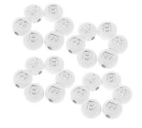 GRADENEVE 100pcs Acrylic Flat Round Letter Beads White Colour for DIY Jewellery Making Crafts Highly Compatible and Easy to Use for Bracelets Necklaces and Key Chains