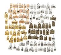 GRADENEVE 100PCS Alloy Spacer Beads for Jewelry Making Three-way Pendant Connectors for DIY Necklaces Bracelets Earrings Polished Metal Charms Accessories