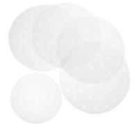 GRADENEVE 100pcs Bamboo Steamer Liners Round Air Fryer Paper Accessories for Healthy Cooking for Steaming Fish Vegetables and Baking Cookies