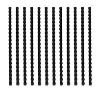 GRADENEVE 100pcs Black Plastic Binding Comb Spines with 21 Rings for A4 and Letter Size Documents, Quick Paper Insertion and Burr-Free Design, for Comb Binding of Reports and Crafts