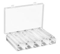 GRADENEVE 100pcs Coin Protector Storage Box with Ps Material and Easy Carry Design, Suitable for Medal and Coin Collectors at Exhibitions and Business Events