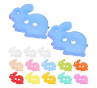 GRADENEVE 100pcs Cute Rabbit Crafting Buttons for Clothes and Garments, Assorted Colour Plastic Tiny Animal Buttons, Easy to Sew and Sturdy for Sewing and Scrapbooking Projects Random Color