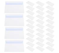 GRADENEVE 100pcs Self-Seal White Business Envelopes 115x225mm Letter Size Confidential Security Mailing Envelopes for Office Documents Payroll and Legal Use