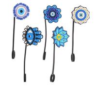 GRADENEVE 10mm Silicone Straw Toppers Evil Eye Motif Straw Covers for Tumbler Unique Cap Design