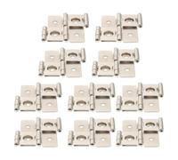GRADENEVE 10pcs 47x47mm Double Acting Iron Furniture Hinges Retro Style Folding Door Hinge for Cabinets Screens and Antique Doors, White Nickel Finish, Suitable for Home and Garden Use