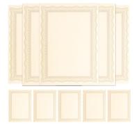 GRADENEVE 10pcs Blank Diploma Paper Printable Award Paper with Smooth Edges Khaki Color Rounded Corners A4 Size for Diplomas and Thank-You Certificates