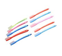 GRADENEVE 10pcs Extra Hard Bristle Travel Toothbrushes for Adults Large Portable Brush Firm Bristles for Deep Cleaning Random Styles