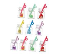 GRADENEVE 10pcs Fruit Tea Pendant Charms Resin Mini Charms for Jewelry Making for Earring Necklace Bracelet Key Chain Bag Decor DIY Craft Accessories