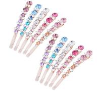 GRADENEVE 10pcs Hairpin Hair Clips Rhinestone Alloy Shiny Delicate Bobby Pins Suitable for Many Kinds of Hairstyle Women Weddings Daily Decoration
