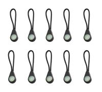 GRADENEVE 10Pcs Luminous Zipper Pulls for Camping Backpacks, Self-Glowing Anti-Lost Zipper Ropes, Glow-in-The-Dark Drawstrings for Outdoor Hiking and Rucksack Use