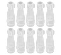 GRADENEVE 10pcs Makeup Brush Covers Plastic Protective Caps for Cosmetic Brushes round Shaped Extend Bristle Service Life Comprehensive Protection for Home Use