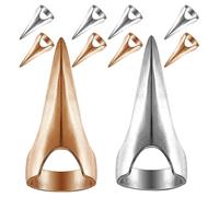 GRADENEVE 10pcs Metal Hair Parting Selecting Tools for Home Haircuts and Beauty Salons, Create Intricate Braids with Trendy Punk Style Finger Rings, Assorted Color Hair Sectioning