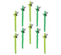 GRADENEVE 10pcs Panda Shape Gel Ink Ballpoint Pens Comfortable to Hold Anti-slip Plastic Writing Pens for School Students Multipurpose Stationery