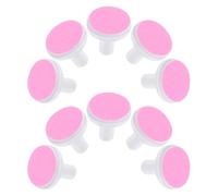 GRADENEVE 10Pcs Pink Flat Nail Drill Bits Electric Nail File Pads Replacement Grinding Heads for Adult Trimming Tool Compatible with Standard Electric Trimmer
