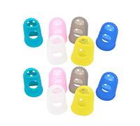 GRADENEVE 10pcs Silicone Guitar Fingertip Protectors for Guitarists and Beginners, Comfortable to Wear and Close the Skin Finger Guards for Guitar and Ukulele Practicing Random Color
