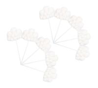 GRADENEVE 10pcs White Cloud Shaped Paper Cake Decorations for Wedding Party and Cakes Easy to Apply and Safe to Use Supplies
