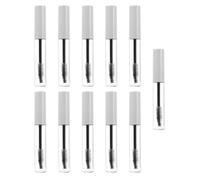 GRADENEVE 11pcs 10ml Empty Mascara Tubes with Wand White Plastic Refillable Mascara Containers Odorless and Convenient for Travel Suitable for DIY Volume